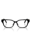 Swarovski 54mm Crystal Embellished Pillow Optical Glasses In Black/demo Lens