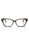 Swarovski 54mm Crystal Embellished Pillow Optical Glasses In Havana/demo Lens