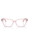 Swarovski 54mm Crystal Embellished Pillow Optical Glasses In Pink