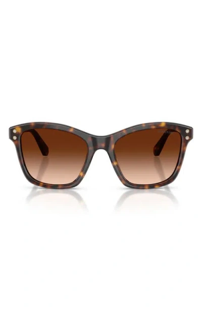 Swarovski 54mm Gradient Square Sunglasses In Brown