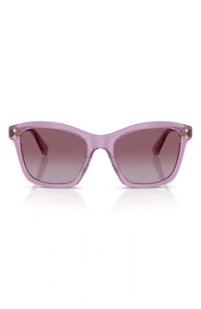 Swarovski 54mm Gradient Square Sunglasses In Pink