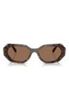 Swarovski 54mm Irregular Sunglasses In Dark Havana