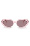 Swarovski 54mm Irregular Sunglasses In Pink