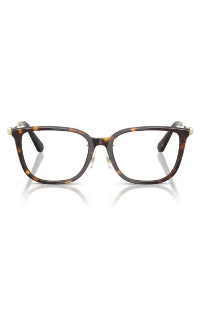 Swarovski 54mm Pillow Optical Glasses In Havana