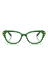 Swarovski 54mm Pillow Optical Glasses In Transparent Green