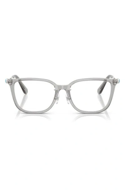 Swarovski 54mm Pillow Optical Glasses In Transparent Grey