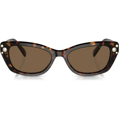 Swarovski 54mm Pillow Sunglasses In Havana