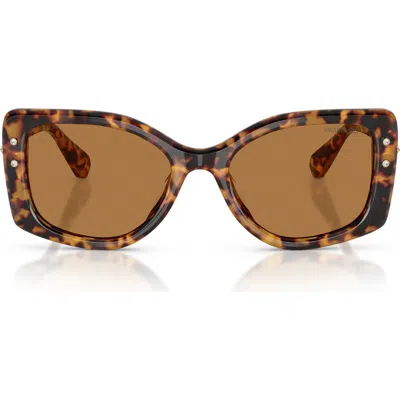 Swarovski 54mm Pillow Sunglasses In Brown