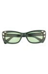Swarovski 54mm Pillow Sunglasses In Green