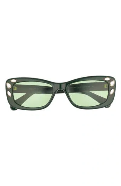 Swarovski 54mm Pillow Sunglasses In Green