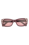 Swarovski 54mm Pillow Sunglasses In Pink