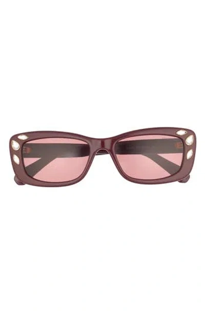 Swarovski 54mm Pillow Sunglasses In Pink
