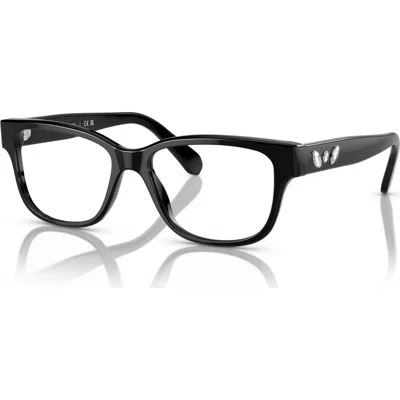 Swarovski 54mm Rectangle Optical Glasses In Black