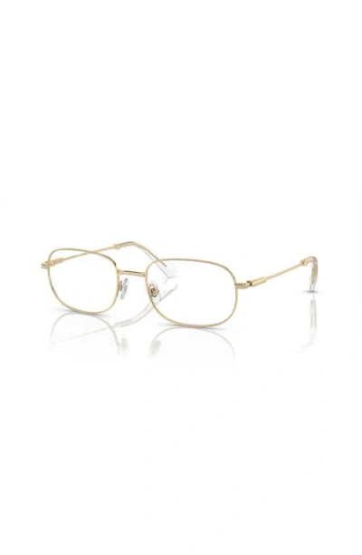 Swarovski 54mm Rectangle Optical Glasses In Gold