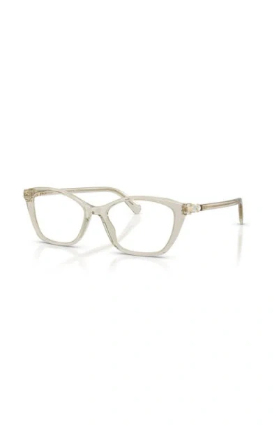 Swarovski 54mm Rectangle Optical Glasses In Gold