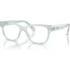 Swarovski 54mm Rectangle Optical Glasses In Silver