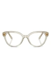 Swarovski 54mm Round Optical Glasses In Beige