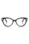Swarovski 54mm Round Optical Glasses In Black