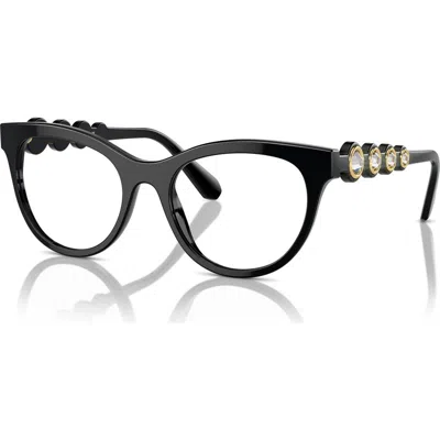 Swarovski 54mm Round Optical Glasses In Brown