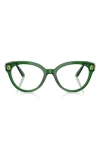 Swarovski 54mm Round Optical Glasses In Green