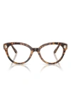 Swarovski 54mm Round Optical Glasses In Lite Havana
