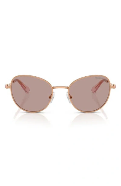 Swarovski 54mm Round Sunglasses In Pink