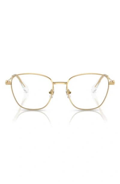 Swarovski 54mm Square Optical Glasses In Gold