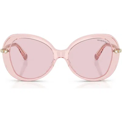 Swarovski 55mm Butterfly Sunglasses In Pattern