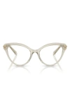 Swarovski 53mm Cat Eye Optical Glasses In Beige