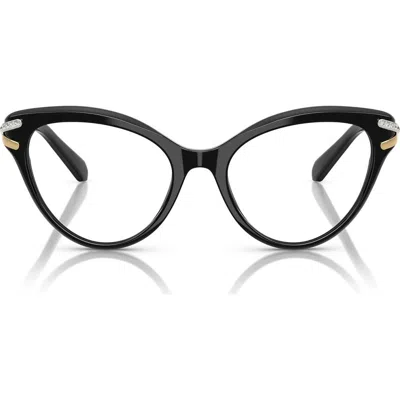 Swarovski 55mm Cat Eye Optical Glasses In Black