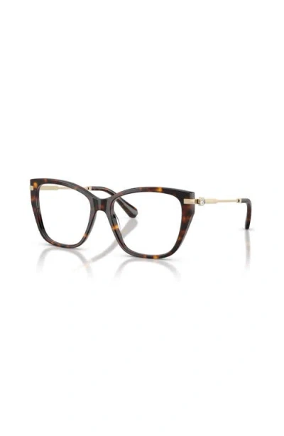 Swarovski 55mm Cat Eye Optical Glasses In Brown