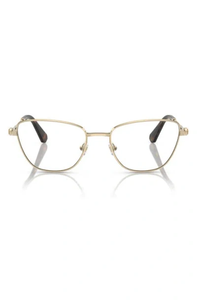 Swarovski 55mm Cat Eye Optical Glasses In Pale Gold
