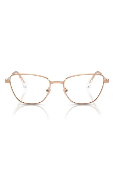 Swarovski 55mm Cat Eye Optical Glasses In Rose Gold