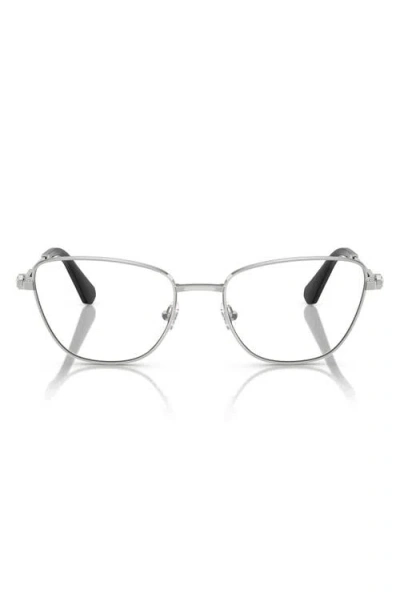 Swarovski 55mm Cat Eye Optical Glasses In Silver
