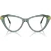Swarovski 55mm Cat Eye Optical Glasses In Transparent Green/demo Lens