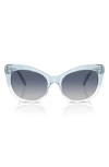 Swarovski 55mm Cat Eye Sunglasses In Blue