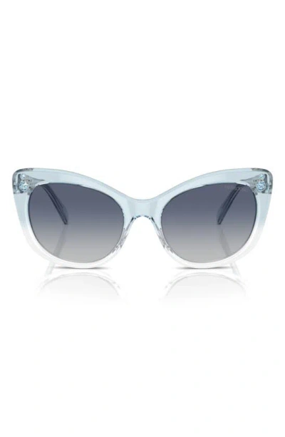 Swarovski 55mm Cat Eye Sunglasses In Blue