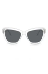 Swarovski 55mm Cat Eye Sunglasses In Crystal