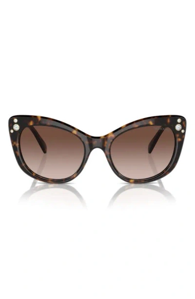 Swarovski 55mm Cat Eye Sunglasses In Brown