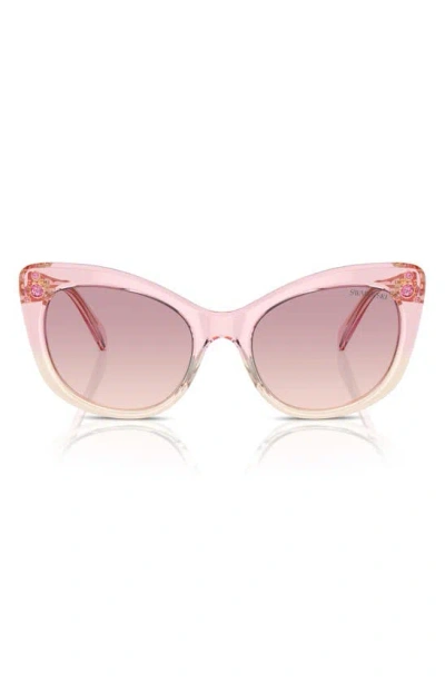 Swarovski 55mm Cat Eye Sunglasses In Pink