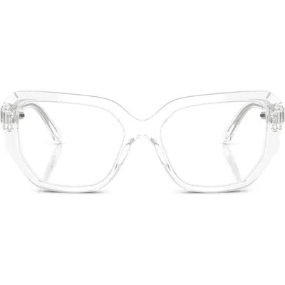 Swarovski 55mm Geometric Optical Glasses In Crystal