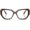 Swarovski 55mm Geometric Optical Glasses In Havana