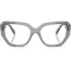 Swarovski 55mm Geometric Optical Glasses In Transparent Grey