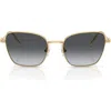 Swarovski 55mm Gradient Polarized Pilot Sunglasses In Gold