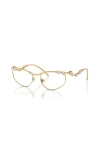 Swarovski 55mm Irregular Optical Glasses In Gold