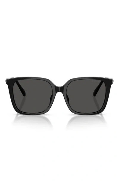 Swarovski 55mm Pillow Sunglasses In Black