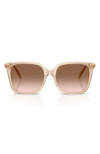 Swarovski 55mm Pillow Sunglasses In Brown
