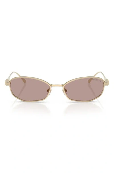 Swarovski Womens Gold Sk7042 Pillow-frame Metal Sunglasses In Burgundy