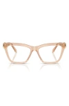 Swarovski 55mm Square Optical Glasses In Beige