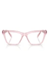 Swarovski 55mm Square Optical Glasses In Trans Pink